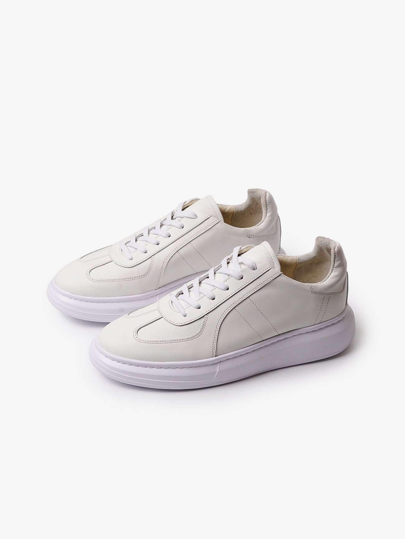 Sneakers Rétro Blanc Cassé