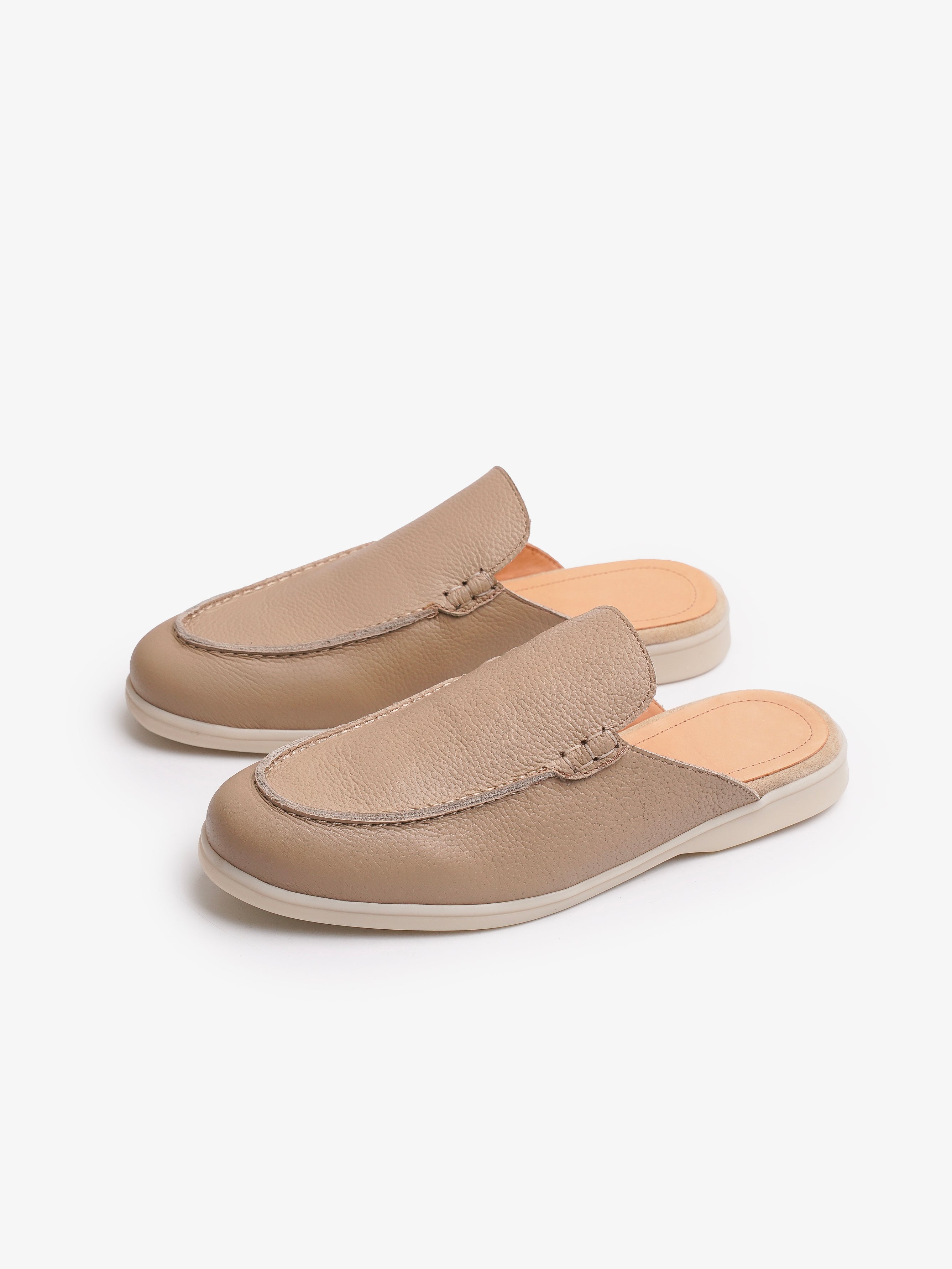 Babouche Walk Cuir Beige