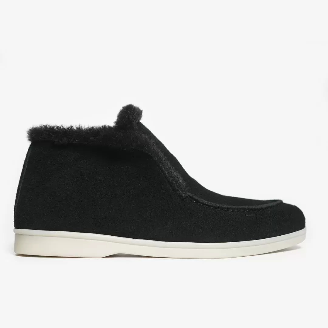 Open Walk Chukka Boots Fourrure Noir