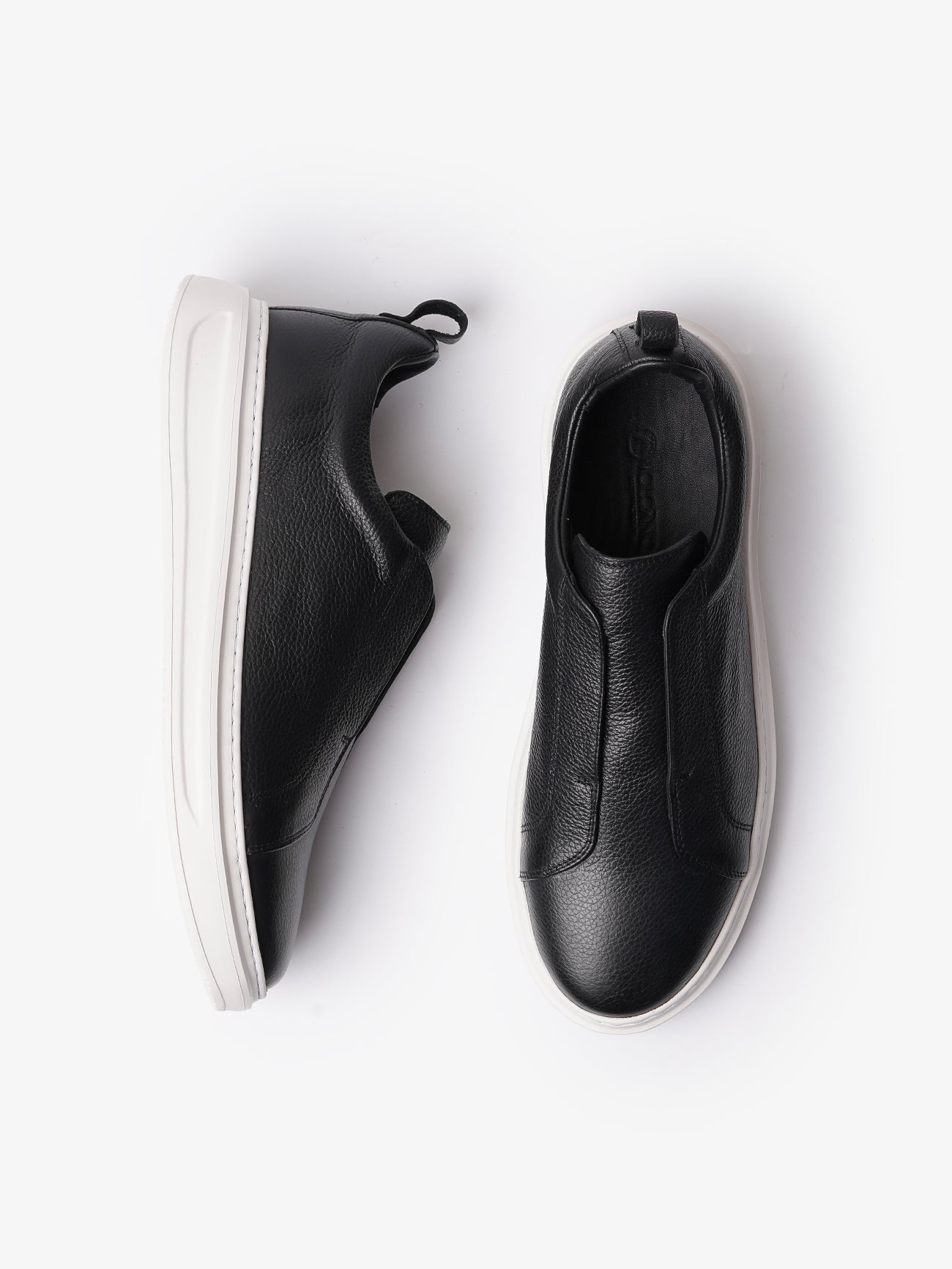 Sneaker à Enfiler en cuir Noir