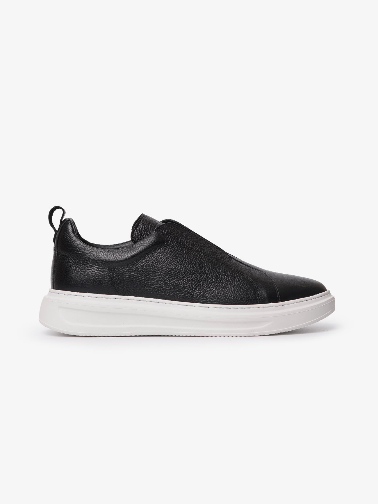 Sneaker à Enfiler en cuir Noir