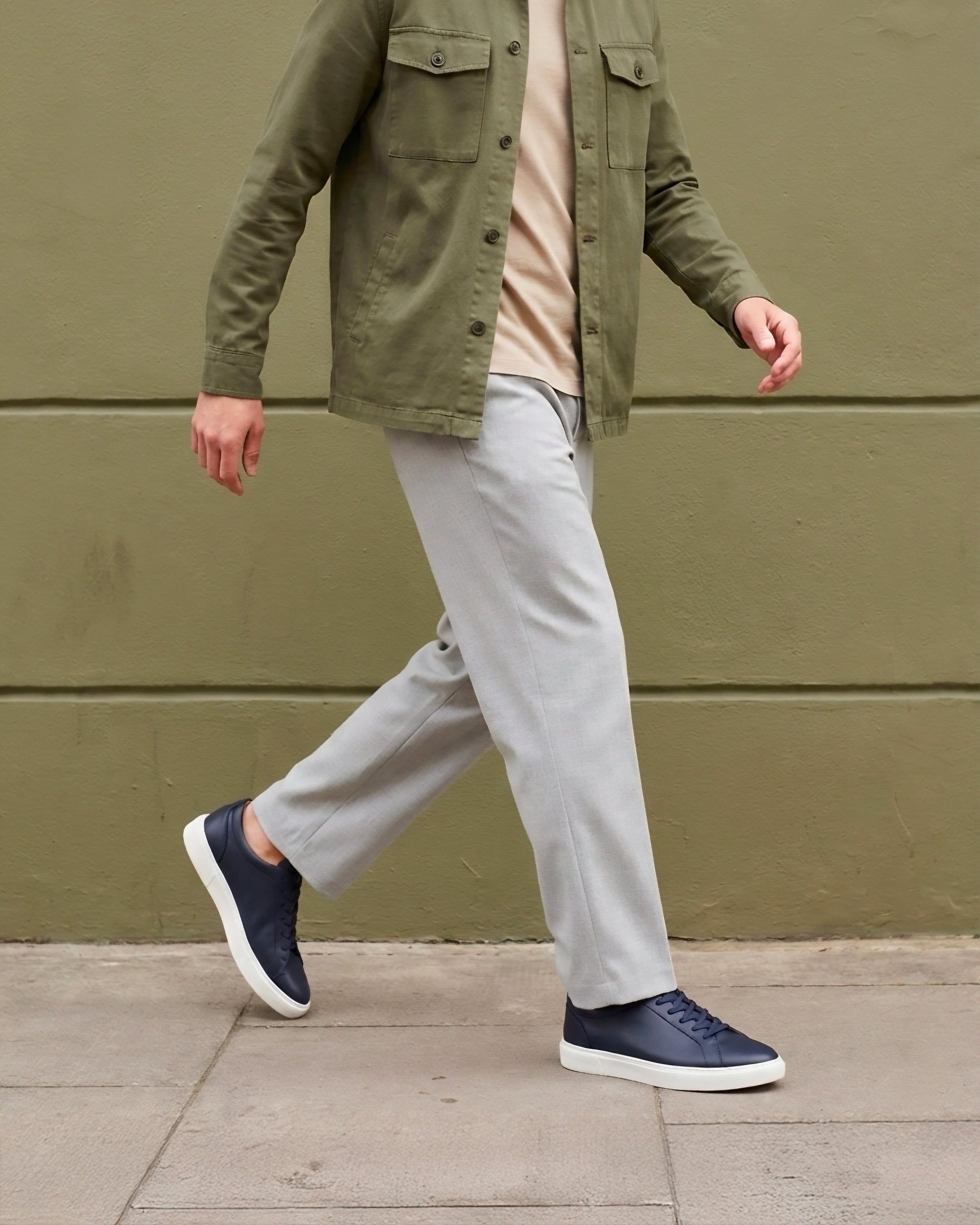 Sneakers Leather Bleu