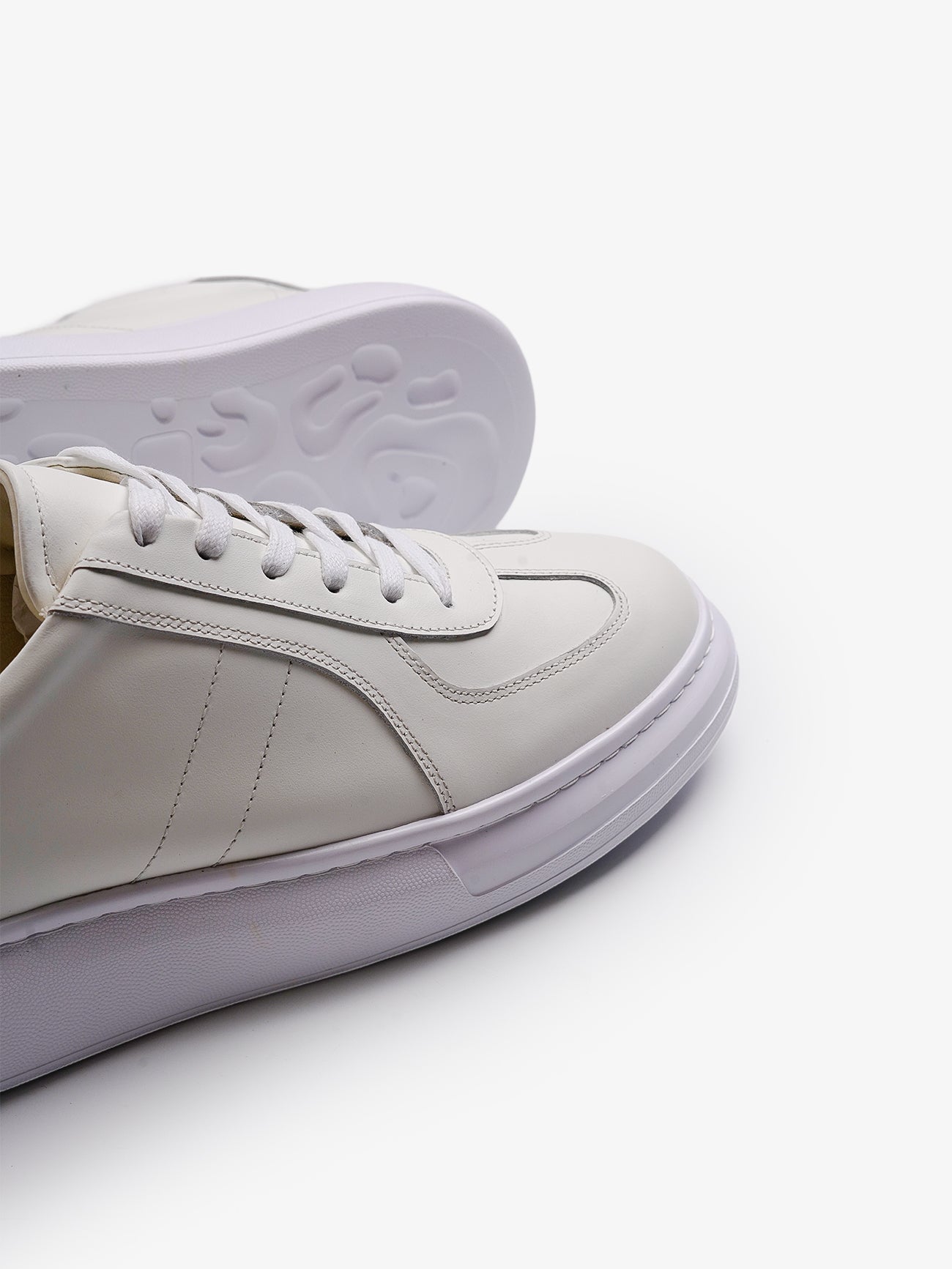 Sneakers Rétro Blanc Cassé