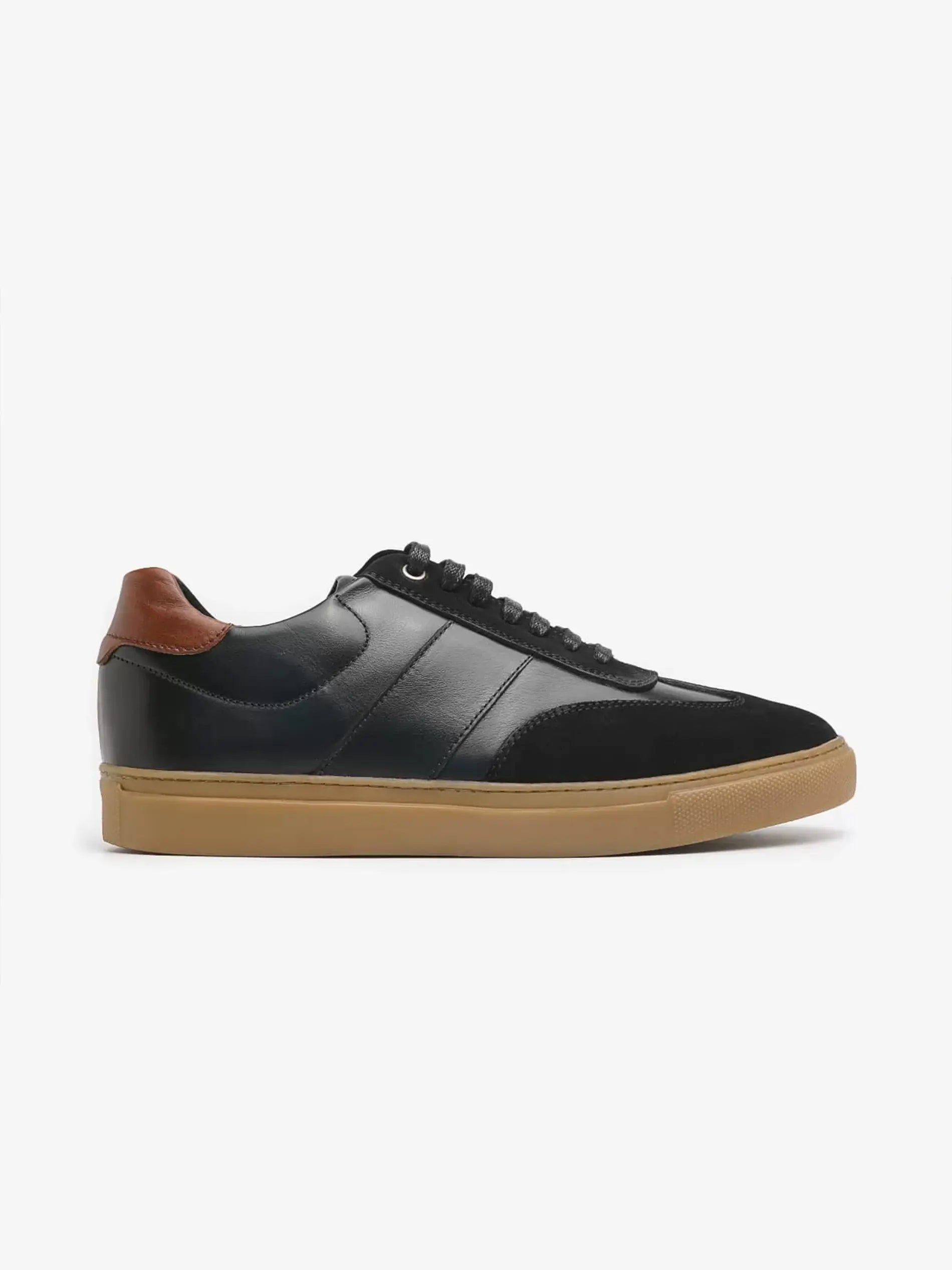 Tennis Tommy en Cuir Noir